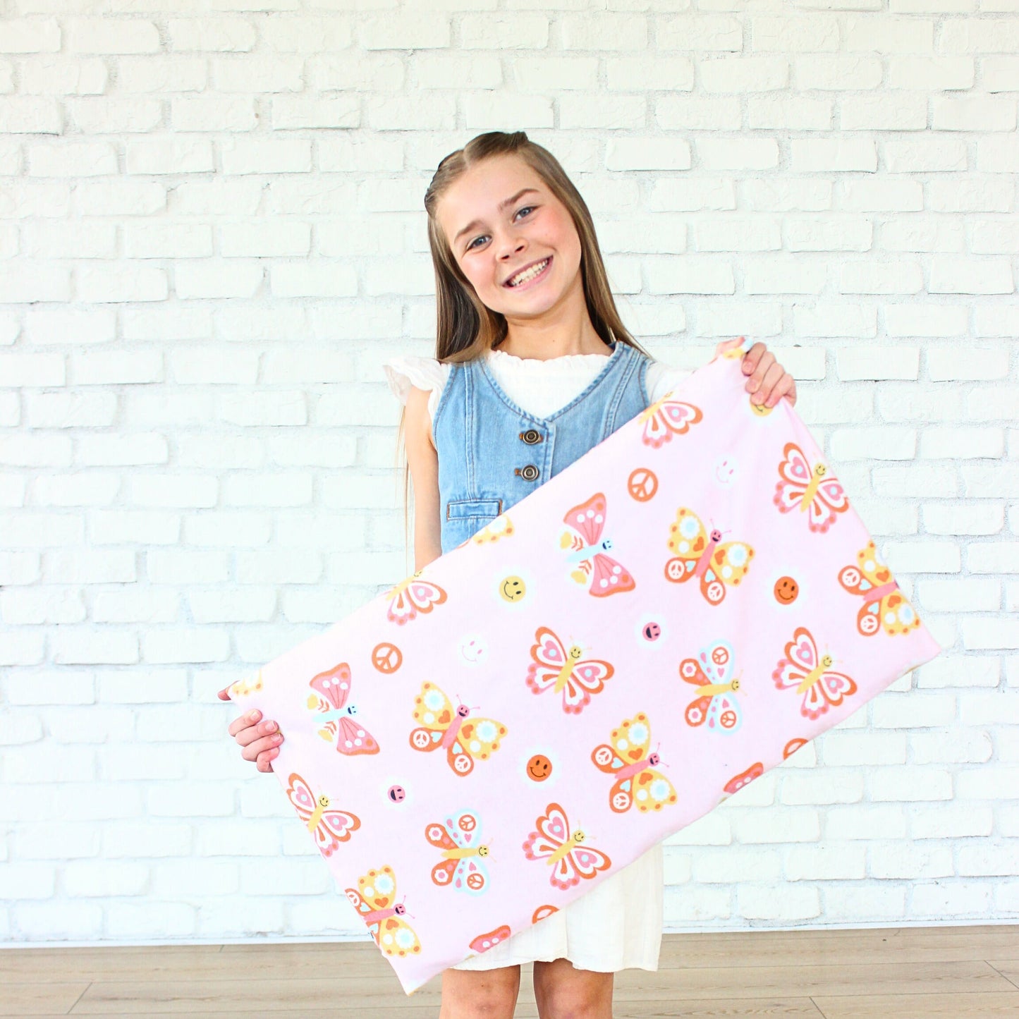 large heat pad with butterflies