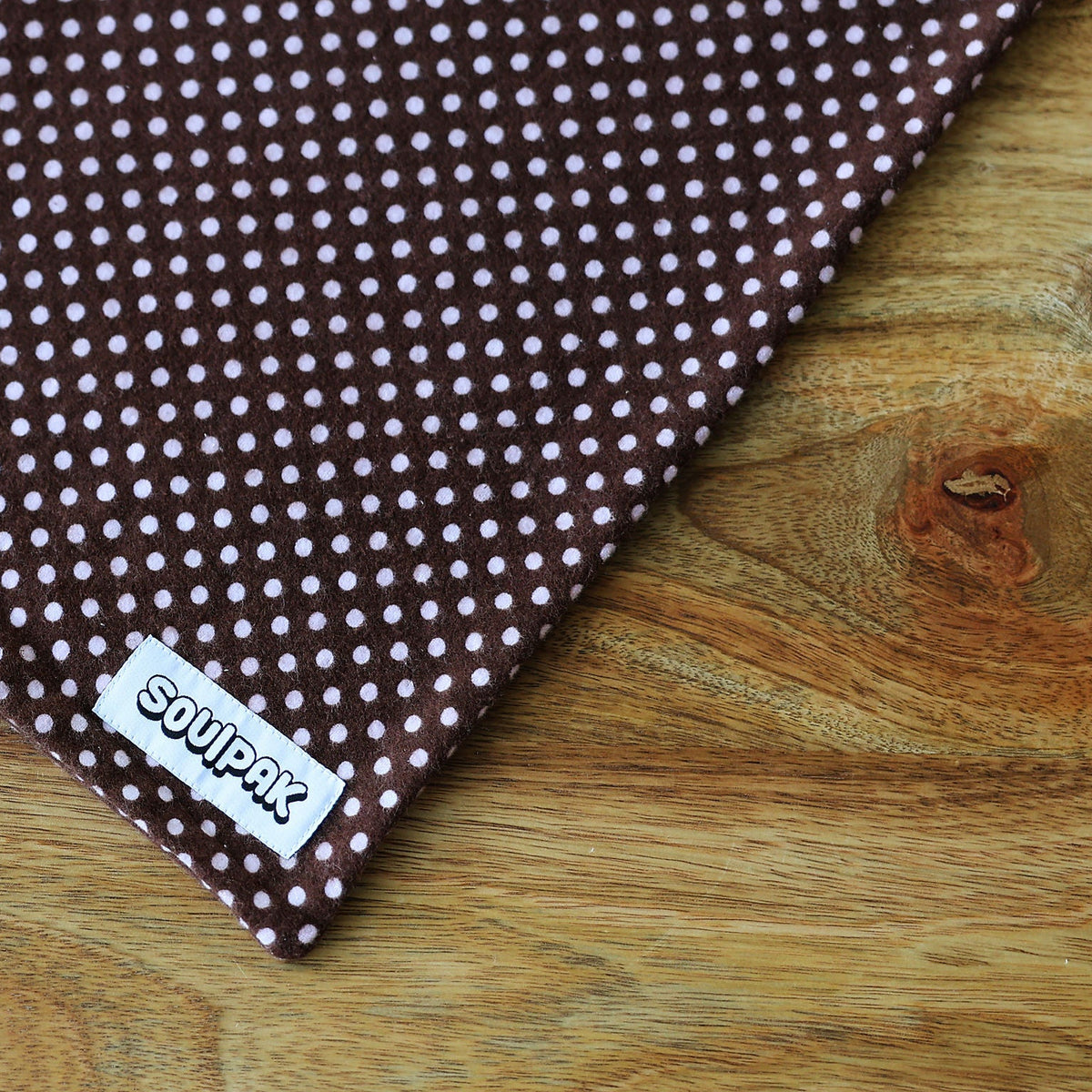 Neck Pad Cover - Brown Polka Dots