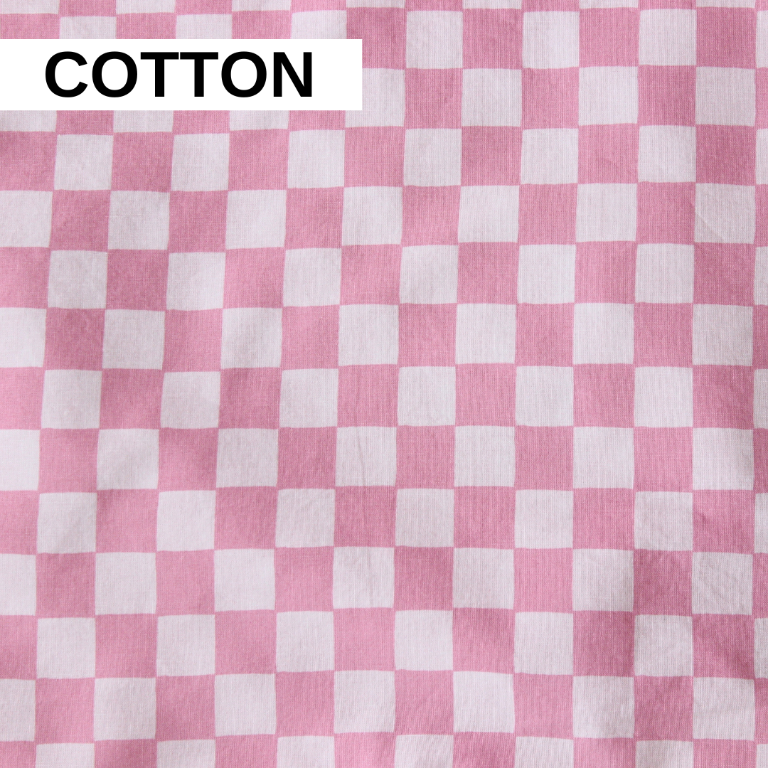 Neck Pad Cover - Pink Checks