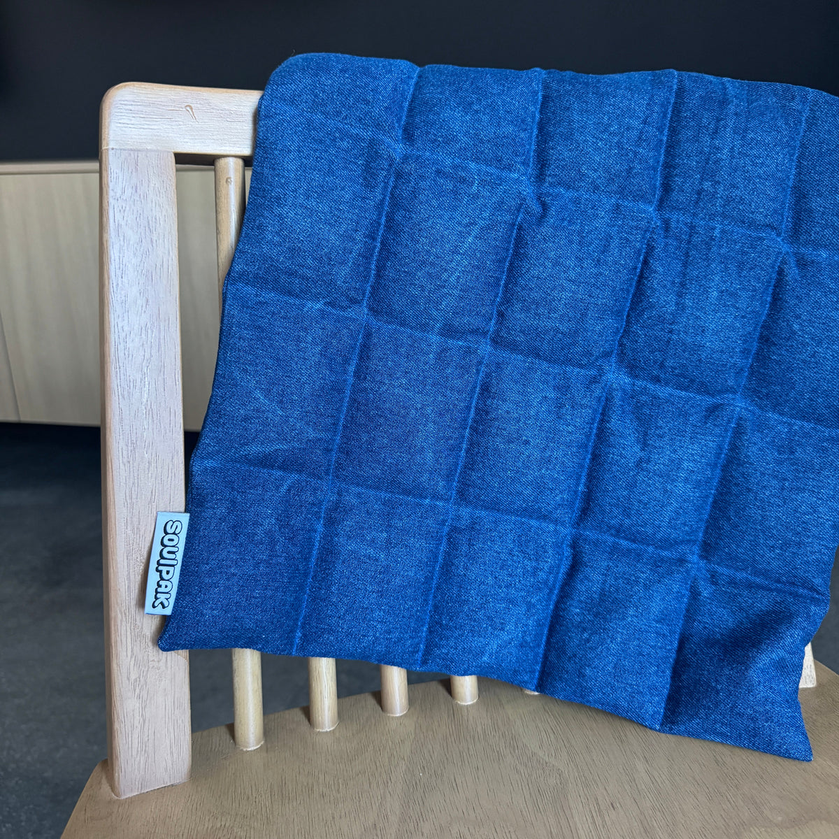 distressed denim heat pad