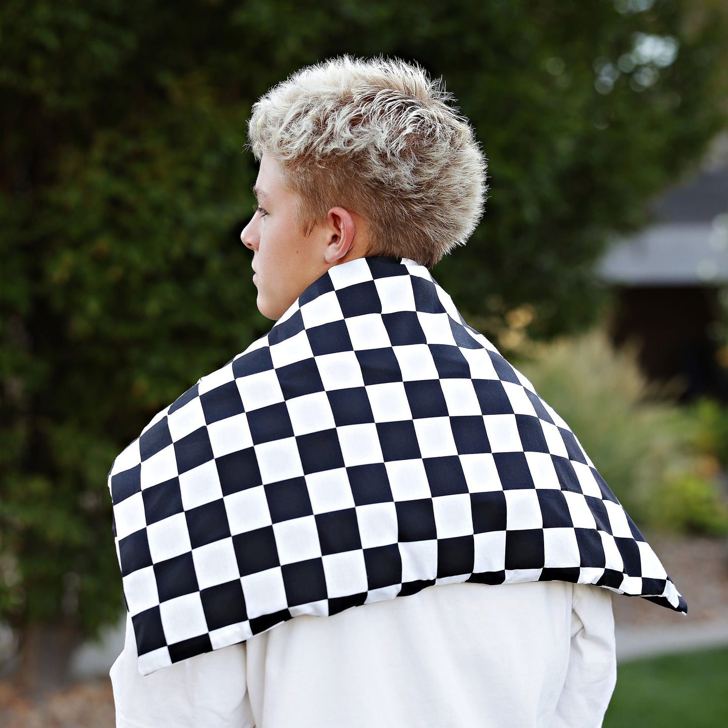 black and white check soulpak