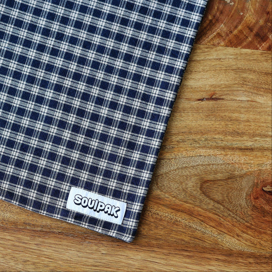 Neck Pad Cover - Navy Plaid