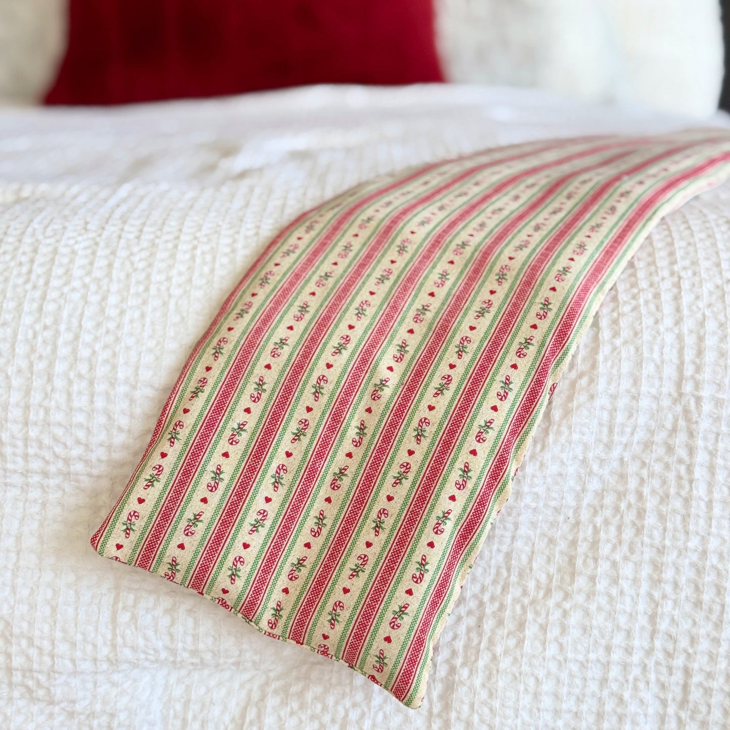 neck heat pad with candy canes