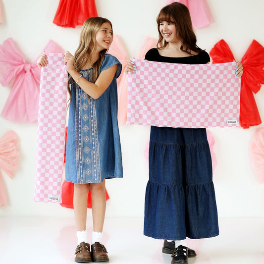 Body Pad Cover - Pink Checks