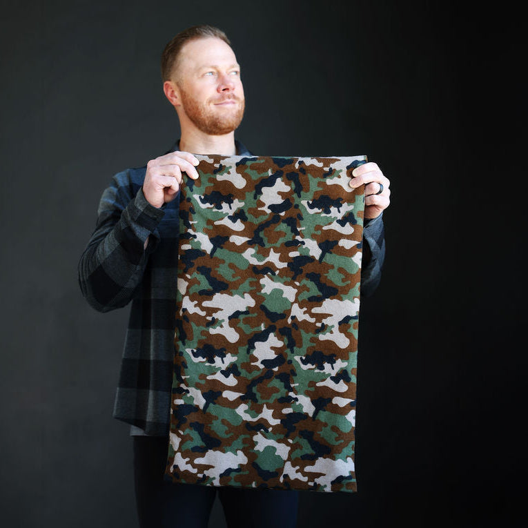 camo print flannel cover