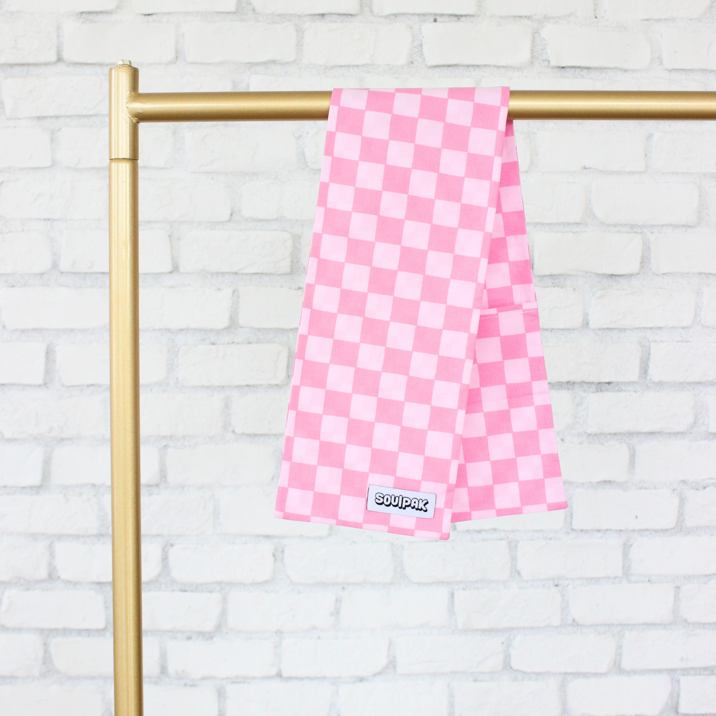 Neck Pad Cover - Pink Checks